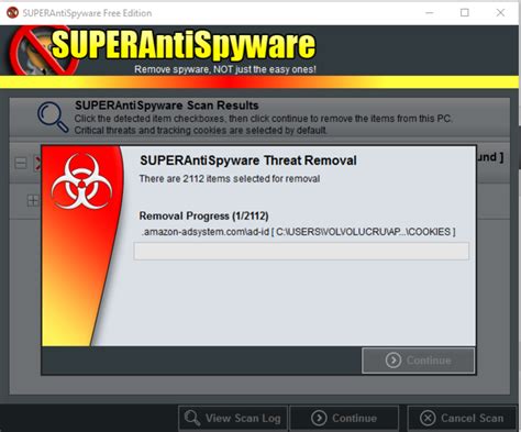 SUPERAntiSpyware Free Edition.